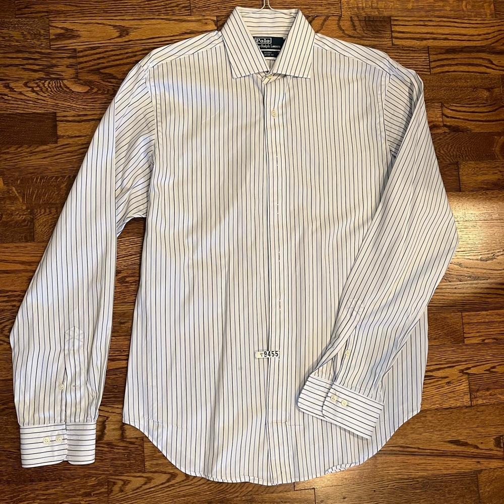 Ralph Lauren Long Sleeve Button Down shirt. Regent Classic Fit: Size 16, 36-37